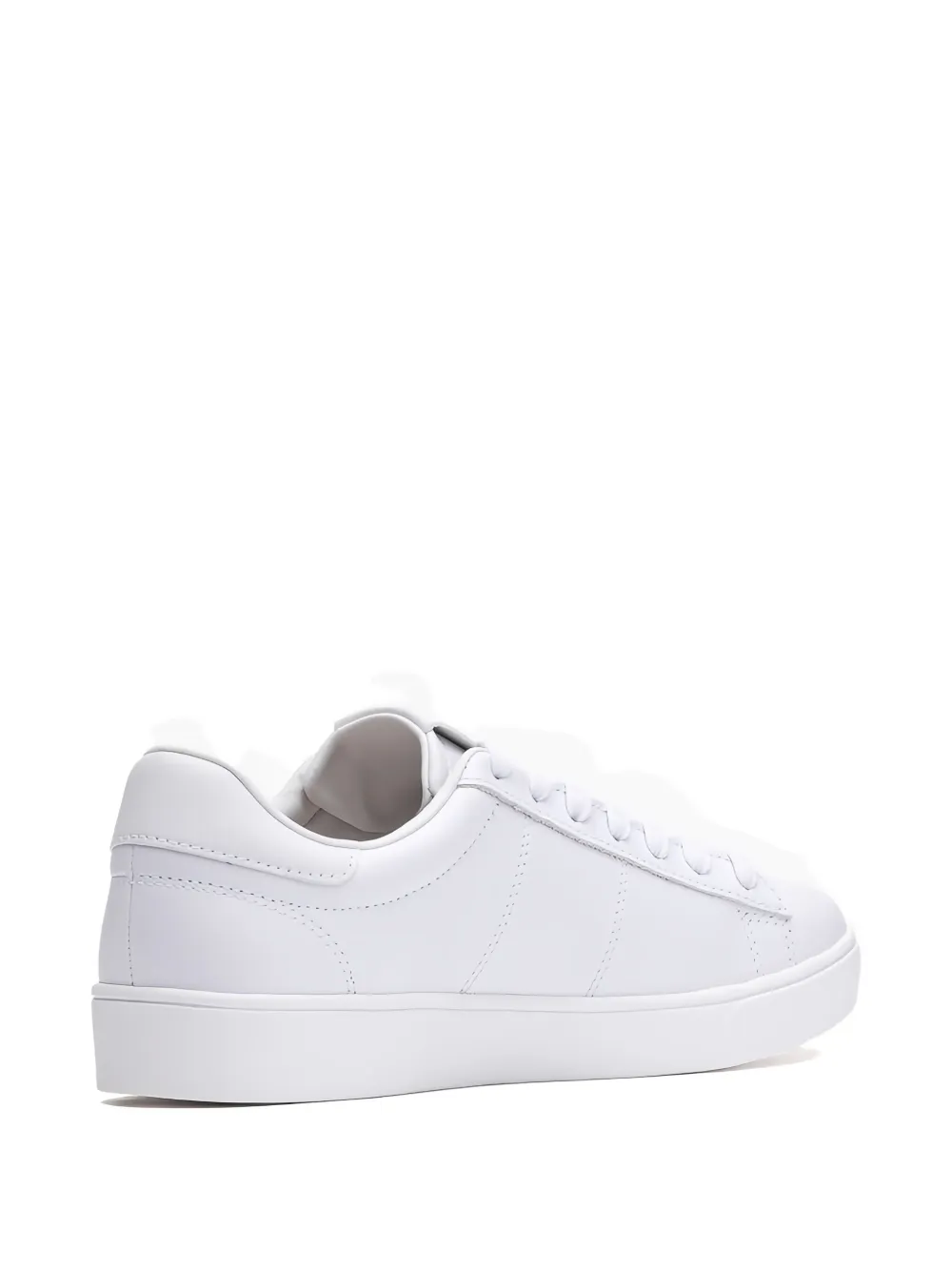 Fred Perry Logo-embroidery Leather Sneakers In White