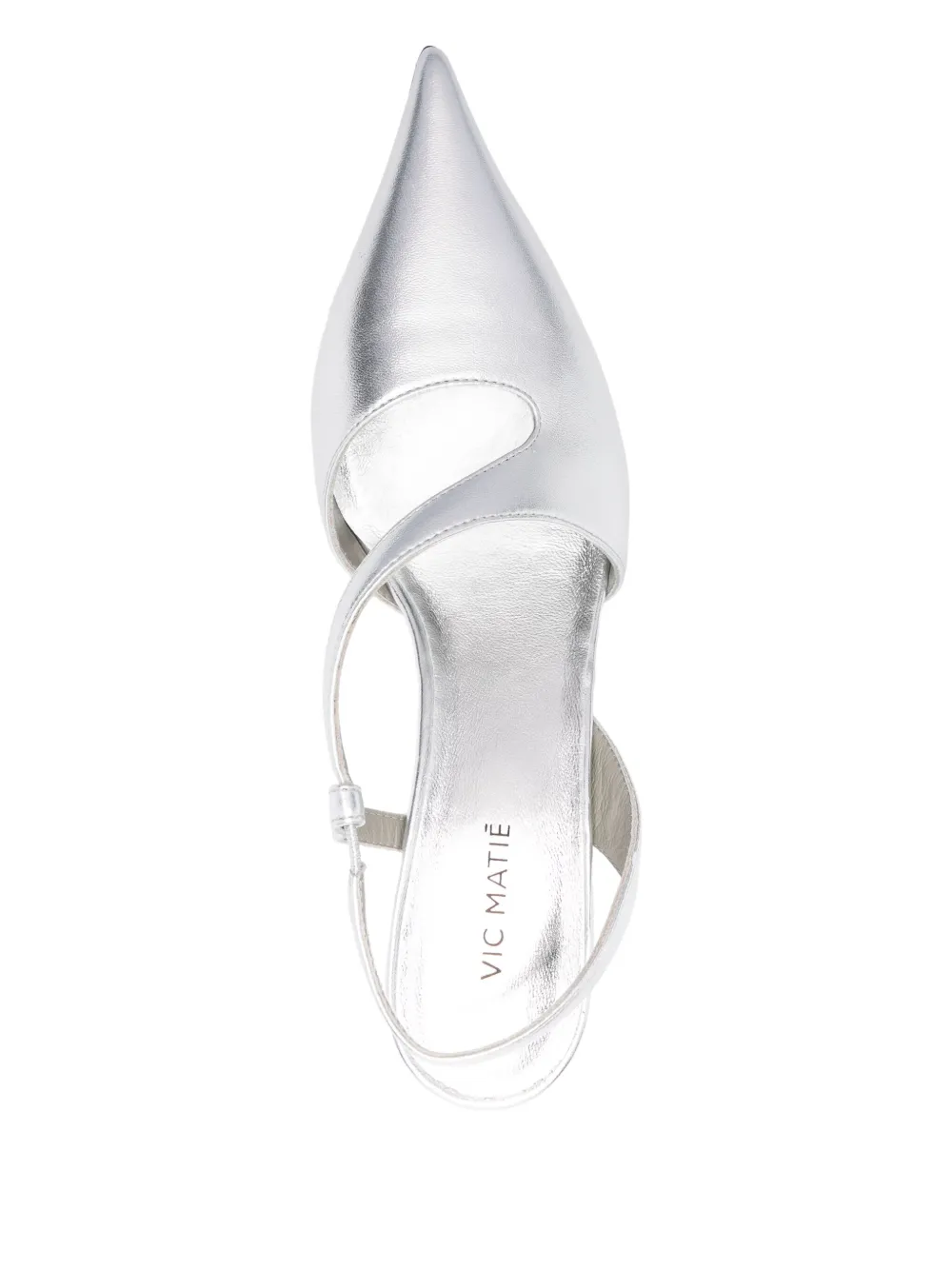 Vic Matie 75mm leather pumps Silver