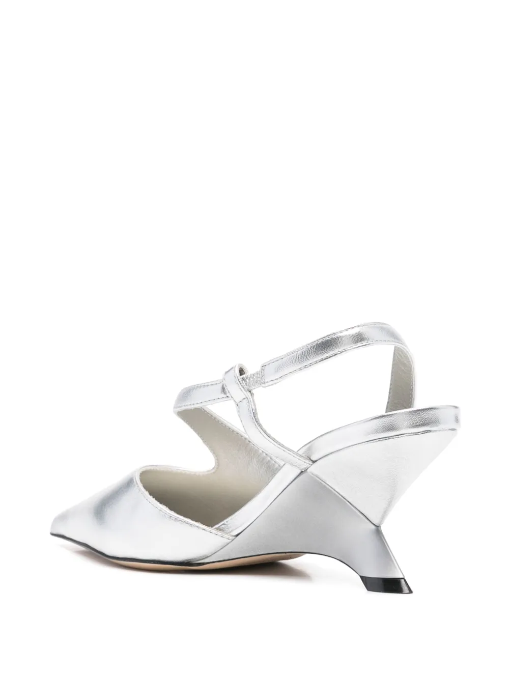 Vic Matie 75mm leather pumps Silver