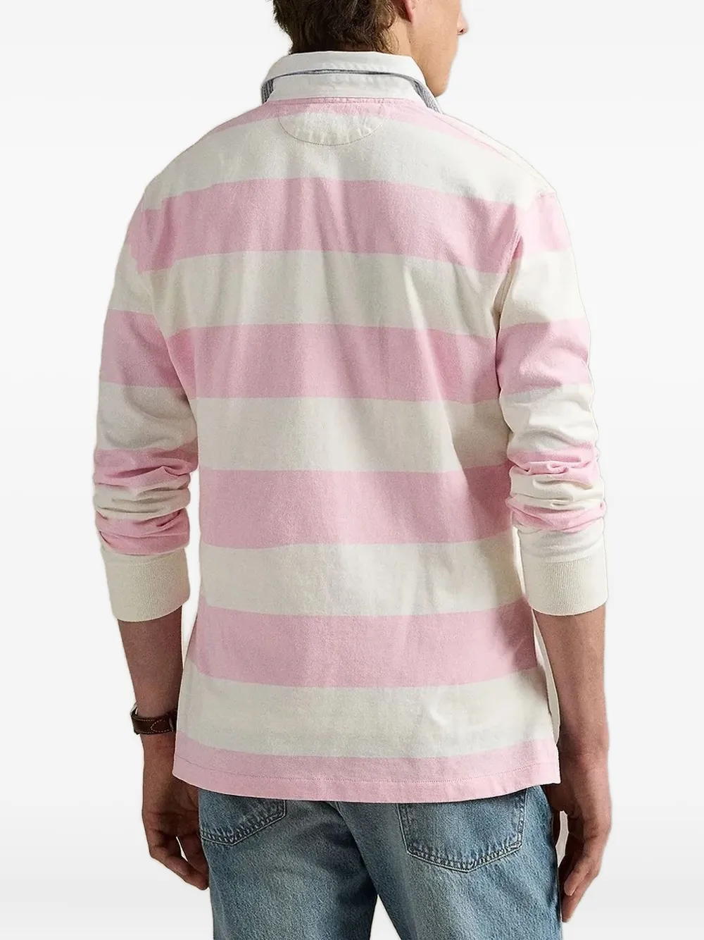Polo Ralph Lauren striped logo-embroidery polo shirt Wit