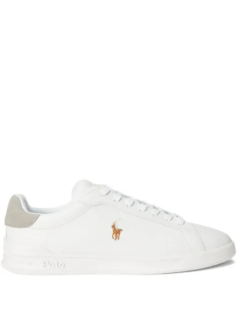 Polo Ralph Lauren logo-embroidered leather sneakers