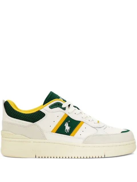 Polo Ralph Lauren Tênis de couro com logo gravado