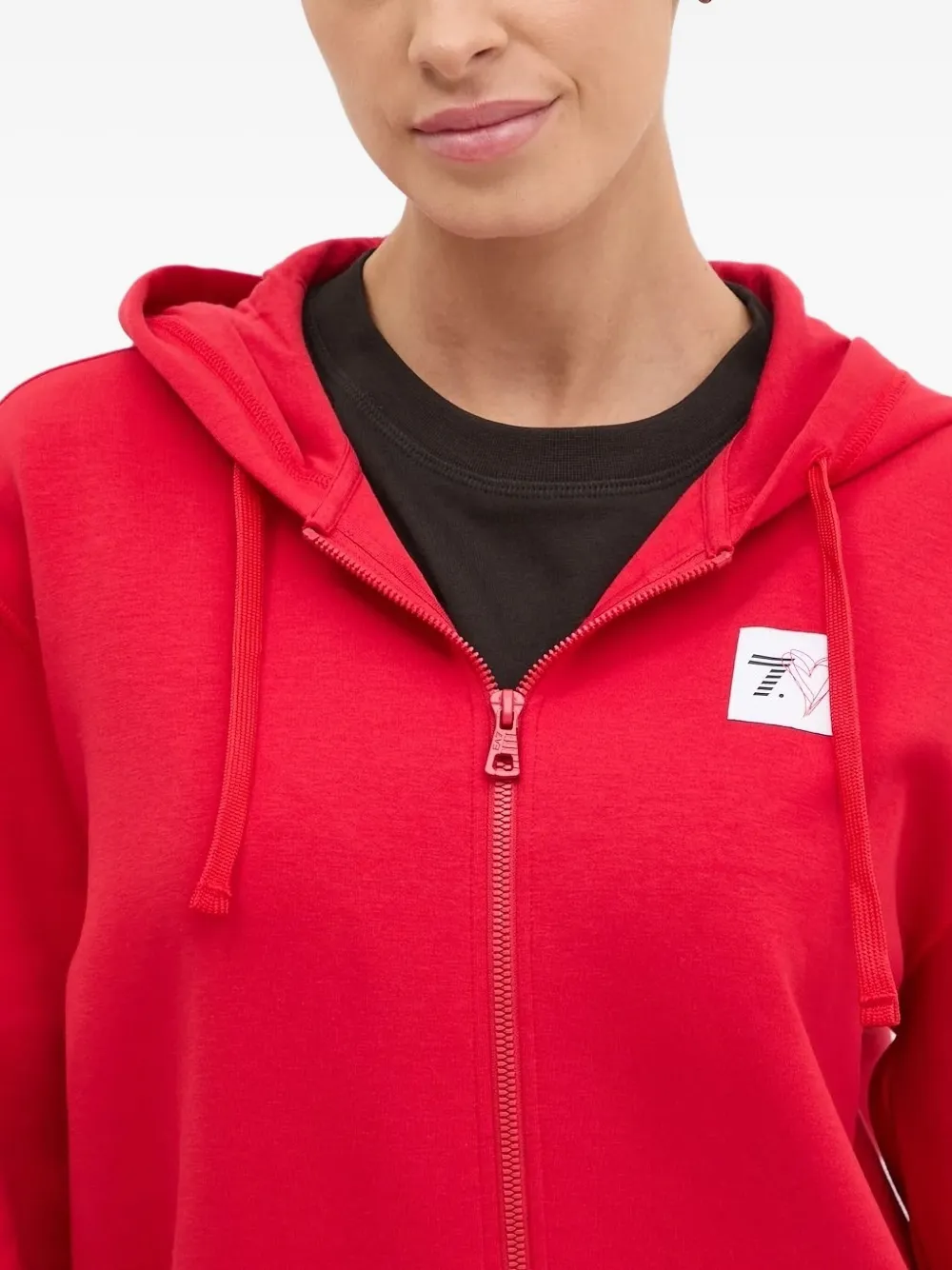 Ea7 Emporio Armani Hoodie met logoprint Rood