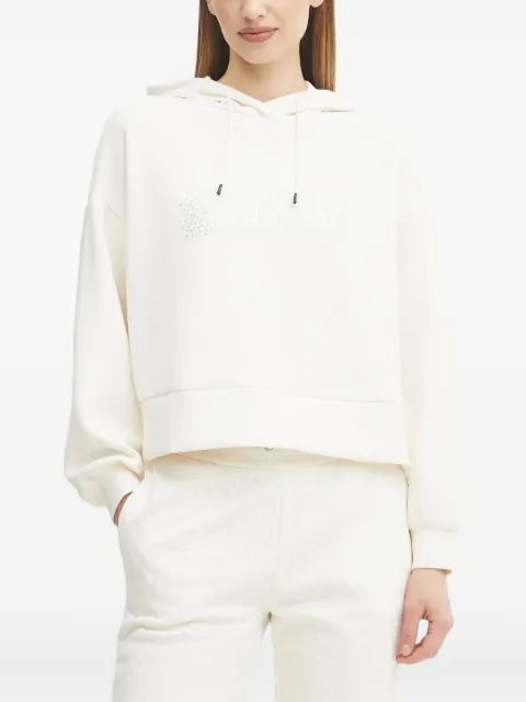 Armani Exchange crystal-embellished long-sleeve hoodie
