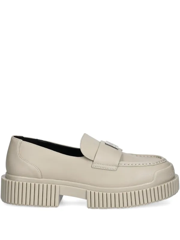 Armani Exchange Mocassins à Semelle Épaisse Tons Neutres