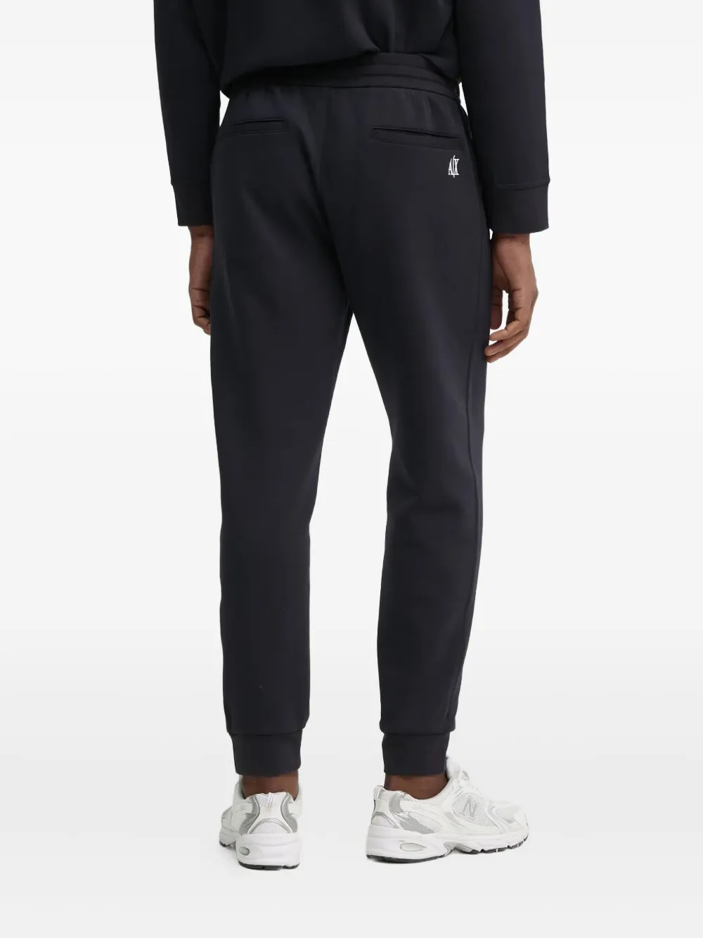 Armani Exchange Logo-embroidered Track Pants In Black