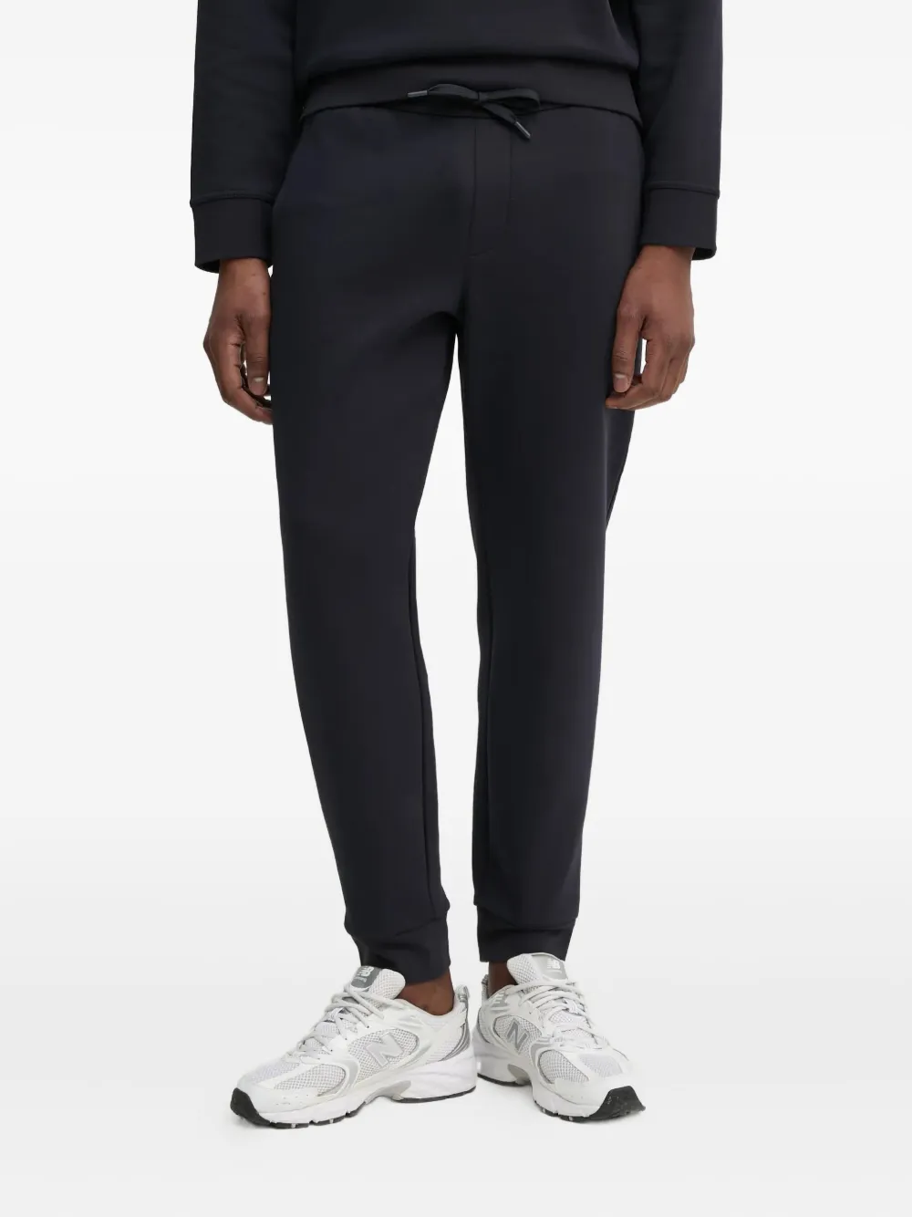 Armani Exchange Logo-embroidered Track Pants In Black