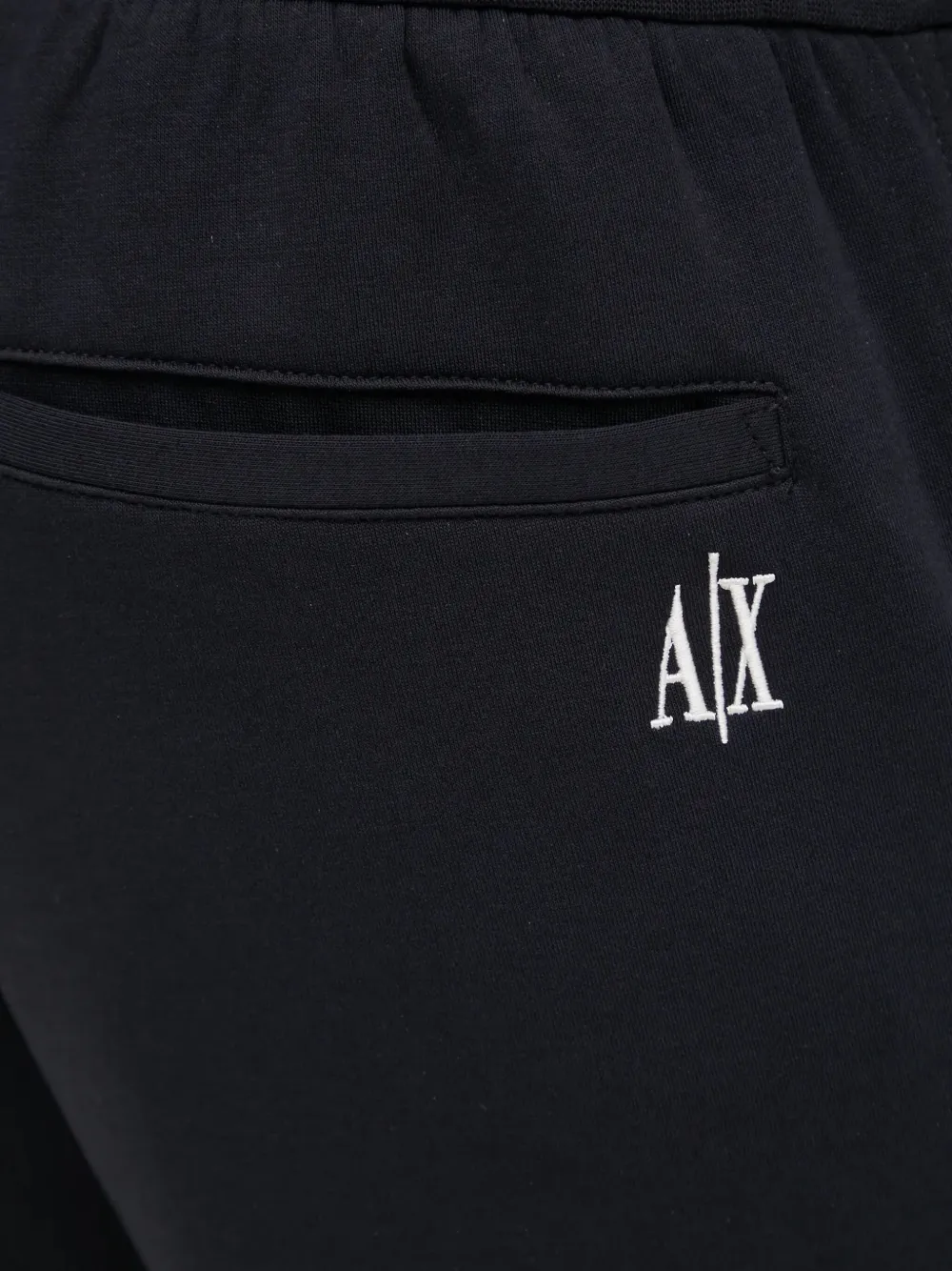Armani Exchange Logo-embroidered Track Pants In Black