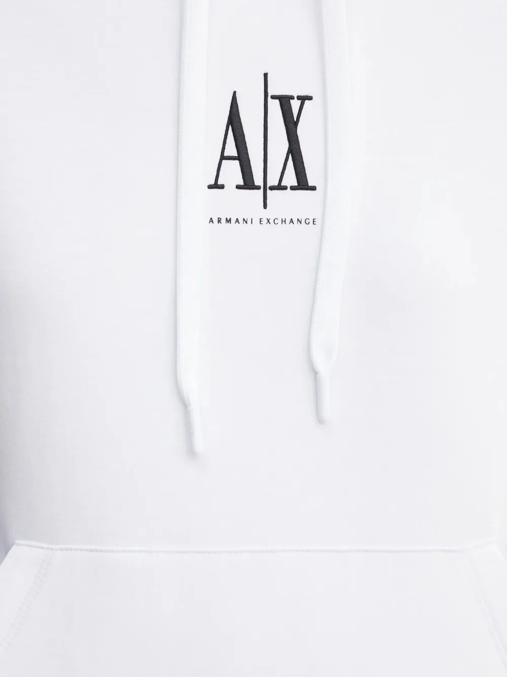 Armani Exchange Hoodie met geborduurd logo Wit