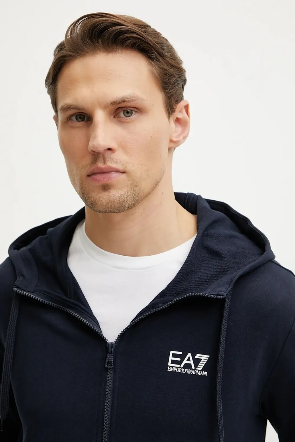 Ea7 Logo-print Zip-up Tracksuit In Blue
