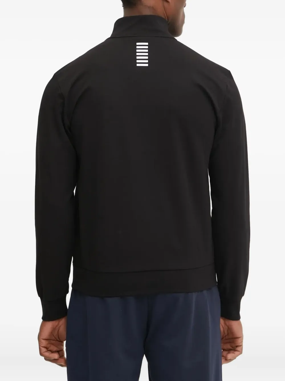 Ea7 Emporio Armani Sweater met logoplakkaat - Zwart