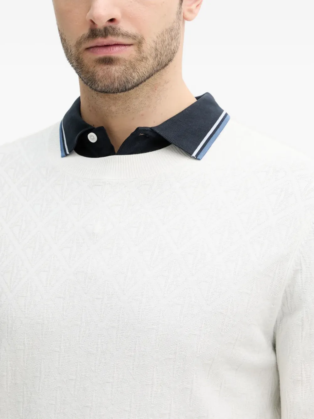 Armani Exchange Trui met ronde hals Wit