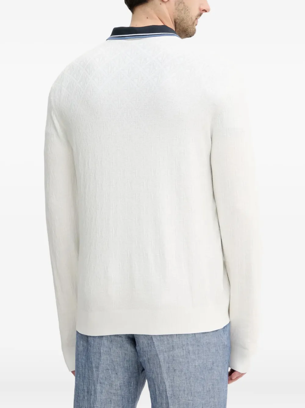 Armani Exchange Trui met ronde hals Wit