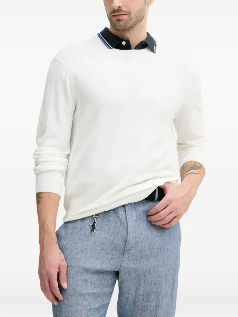 Armani Exchange textured crew-neck sweater