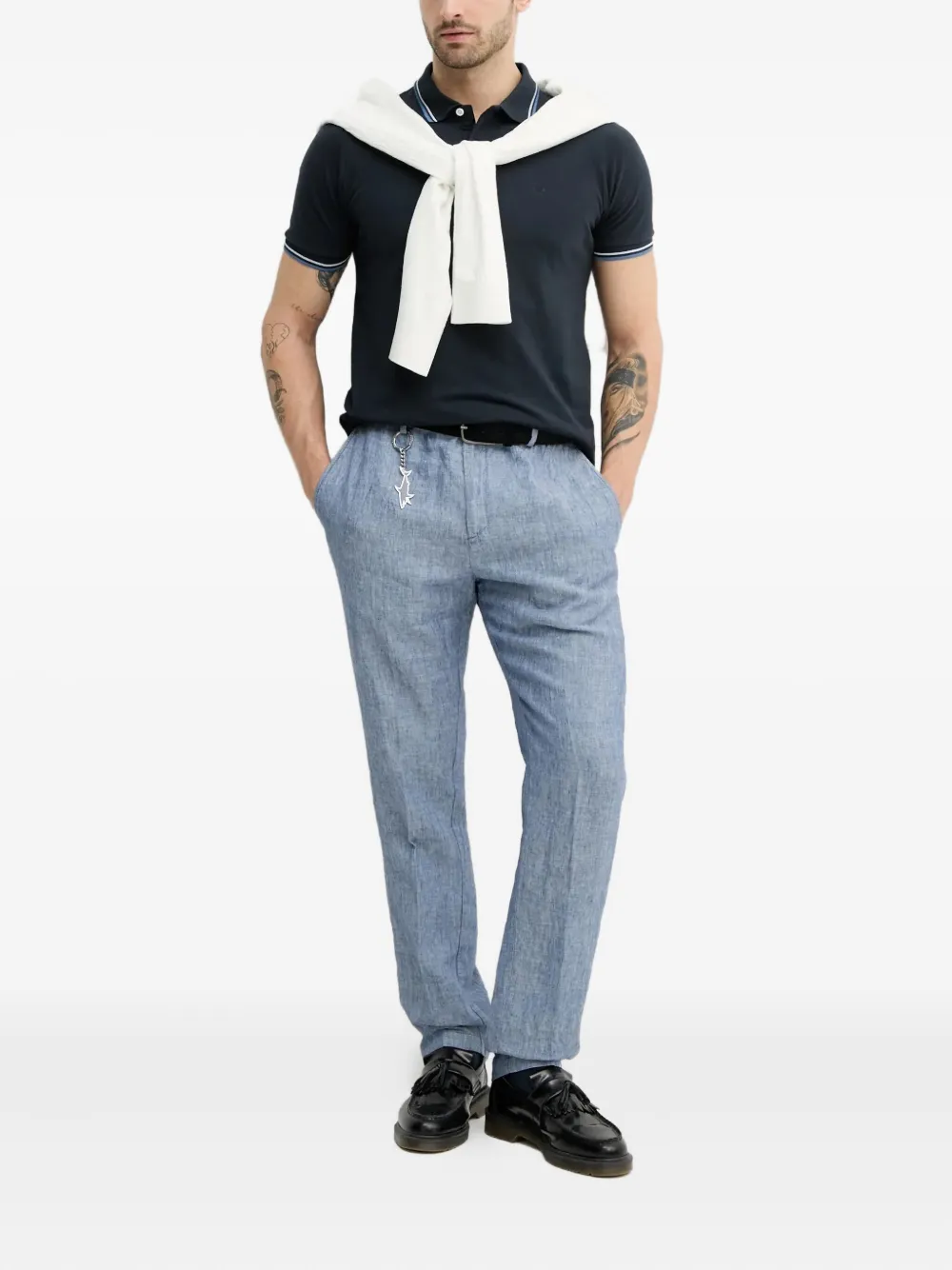 Armani Exchange textured crew-neck sweater - Wit