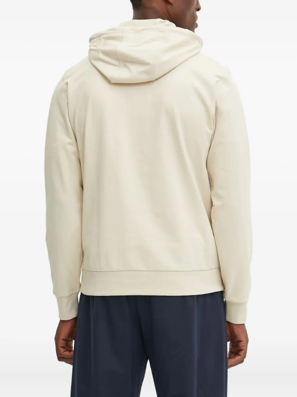 Ea7 Emporio Armani EA7 hoodie met logo-reliëf Beige