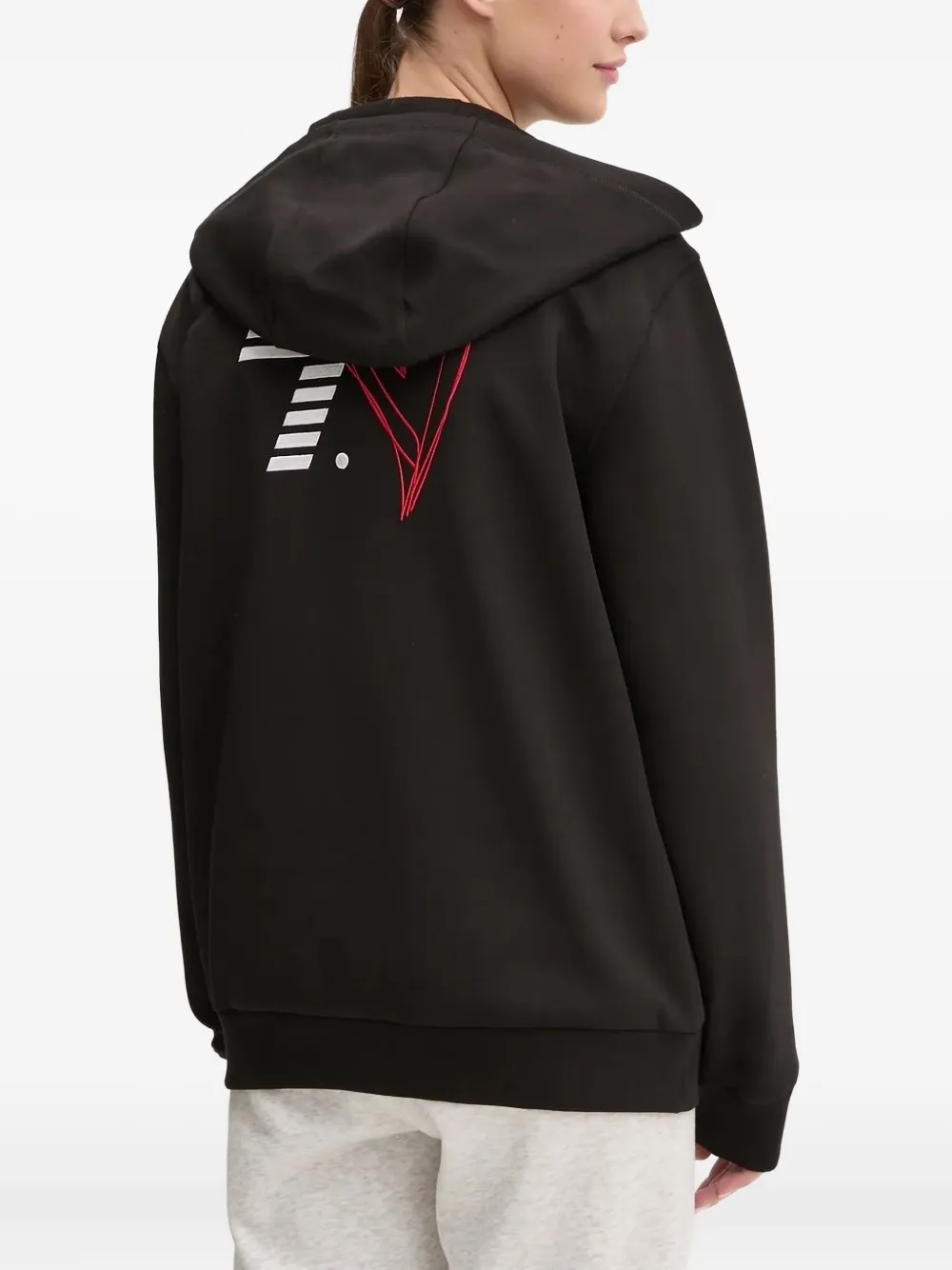Ea7 Emporio Armani Hoodie met logo-applicatie en rits - Uc001