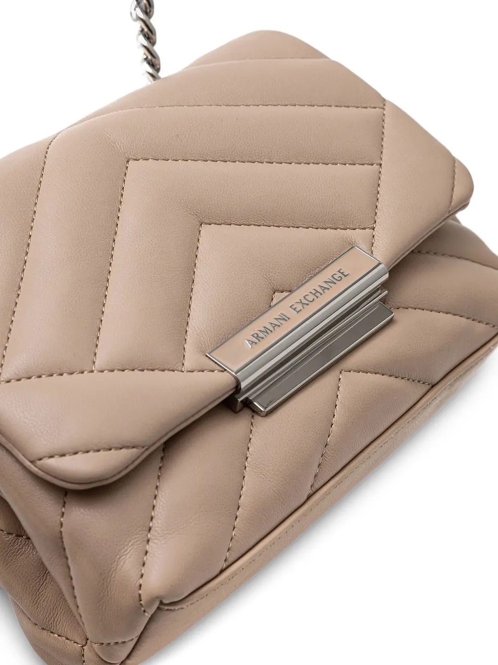 Armani Exchange Gewatteerde schoudertas Beige