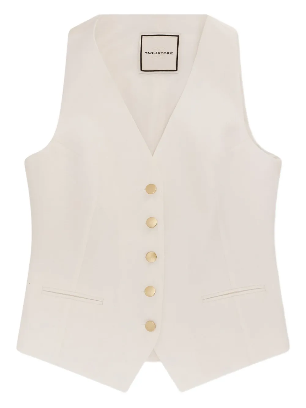 Tagliatore Giselle V-neck Waistcoat In Neutral