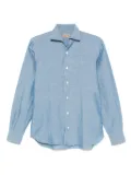 Barba slub-texture shirt - Blue