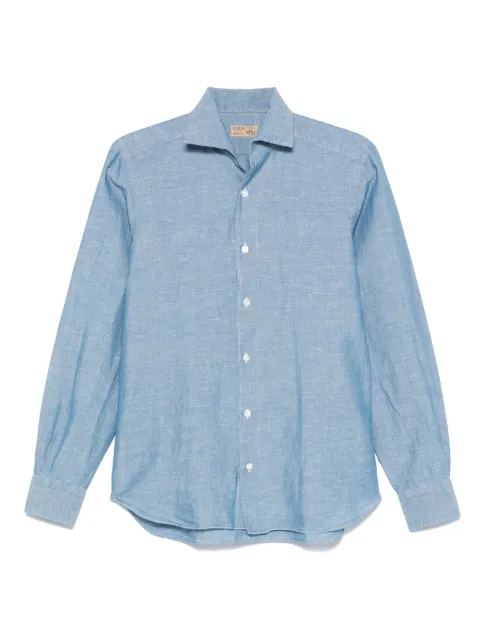Barba slub-texture shirt