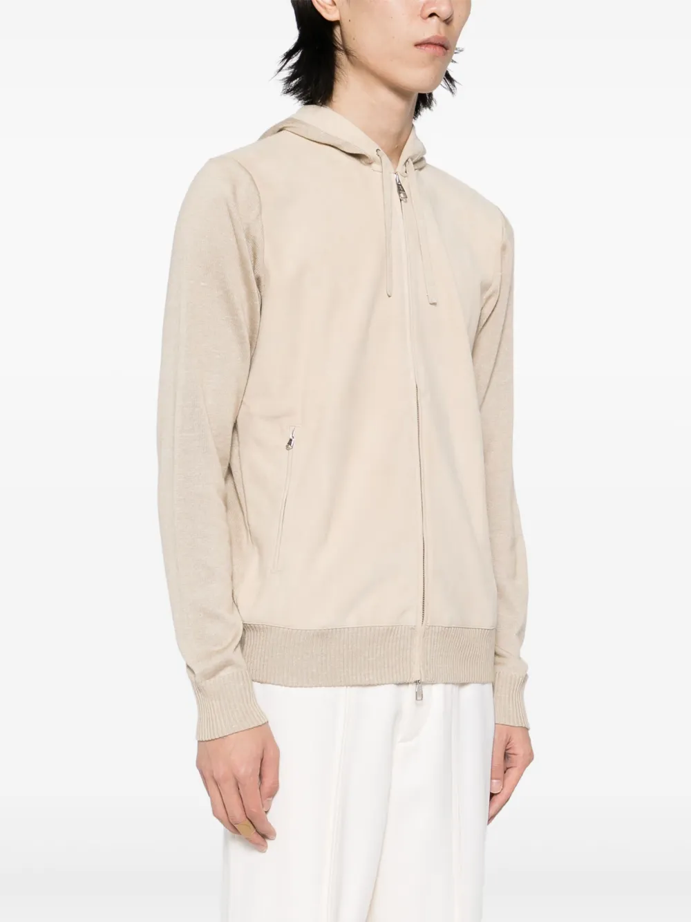 BRETT JOHNSON MIXED MEDIA FULL-ZIP HOODIE