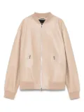 Kiton leather bomber jacket - Neutrals