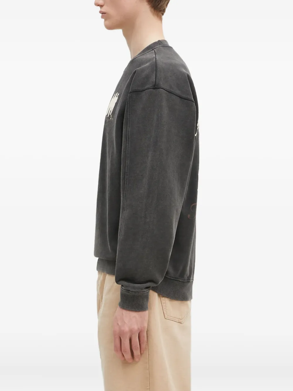 Filling Pieces crew-neck graphic sweatshirt Grijs