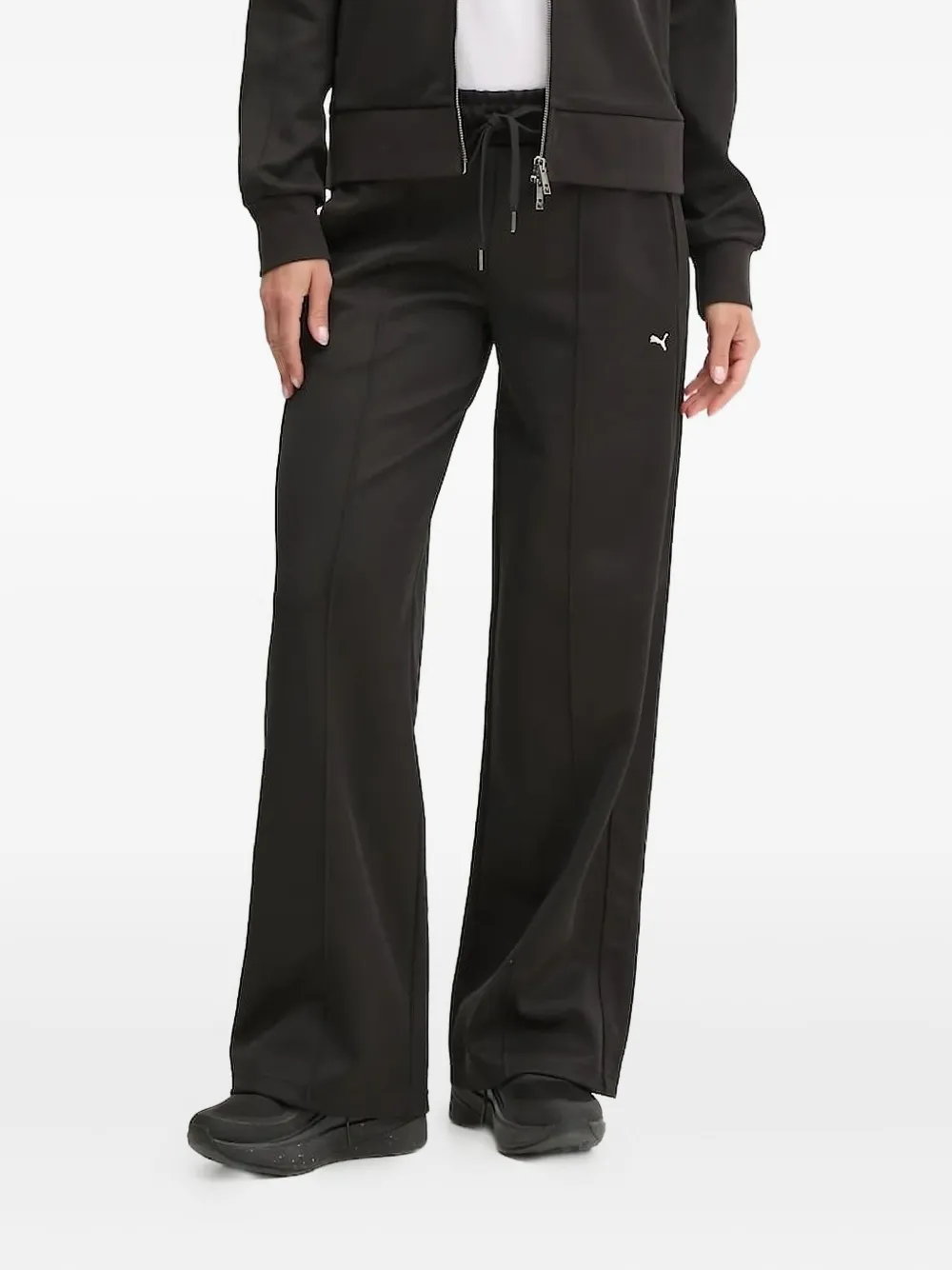 PUMA embroidered-logo track pants Zwart