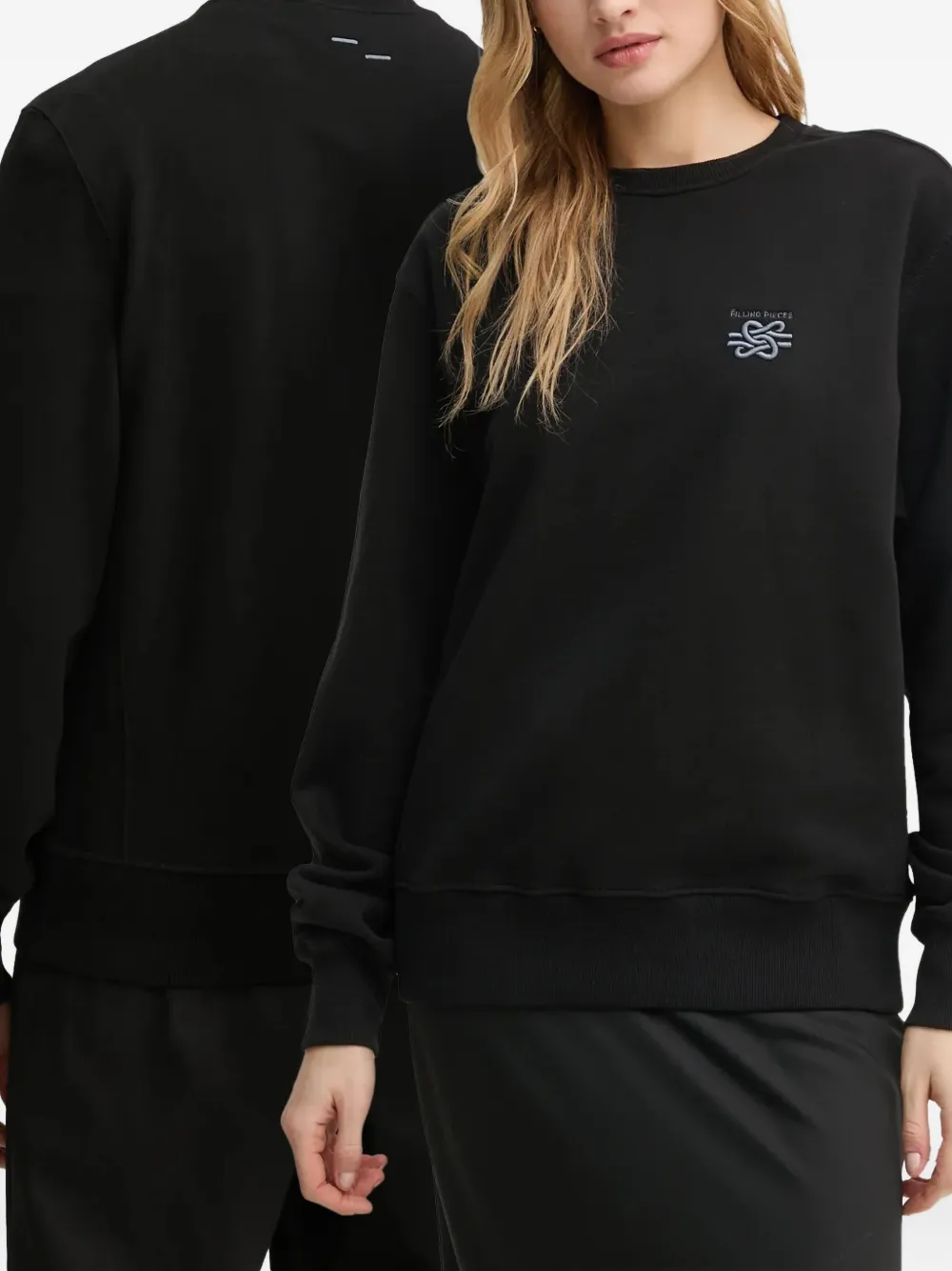Filling Pieces embroidered logo sweatshirt Zwart