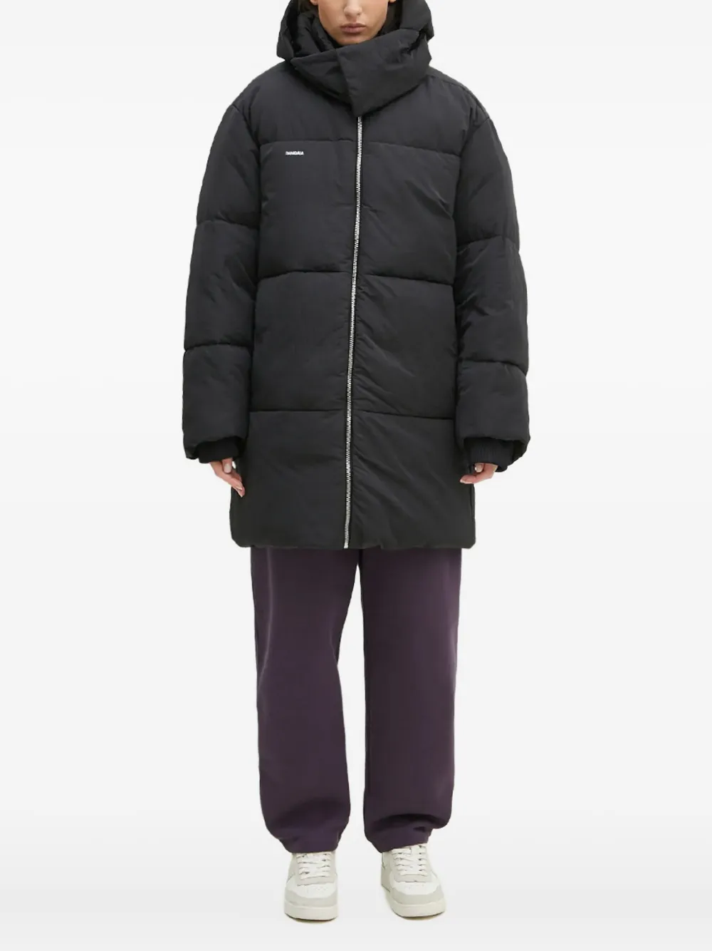 Pangaia hooded puffer jacket - Nero