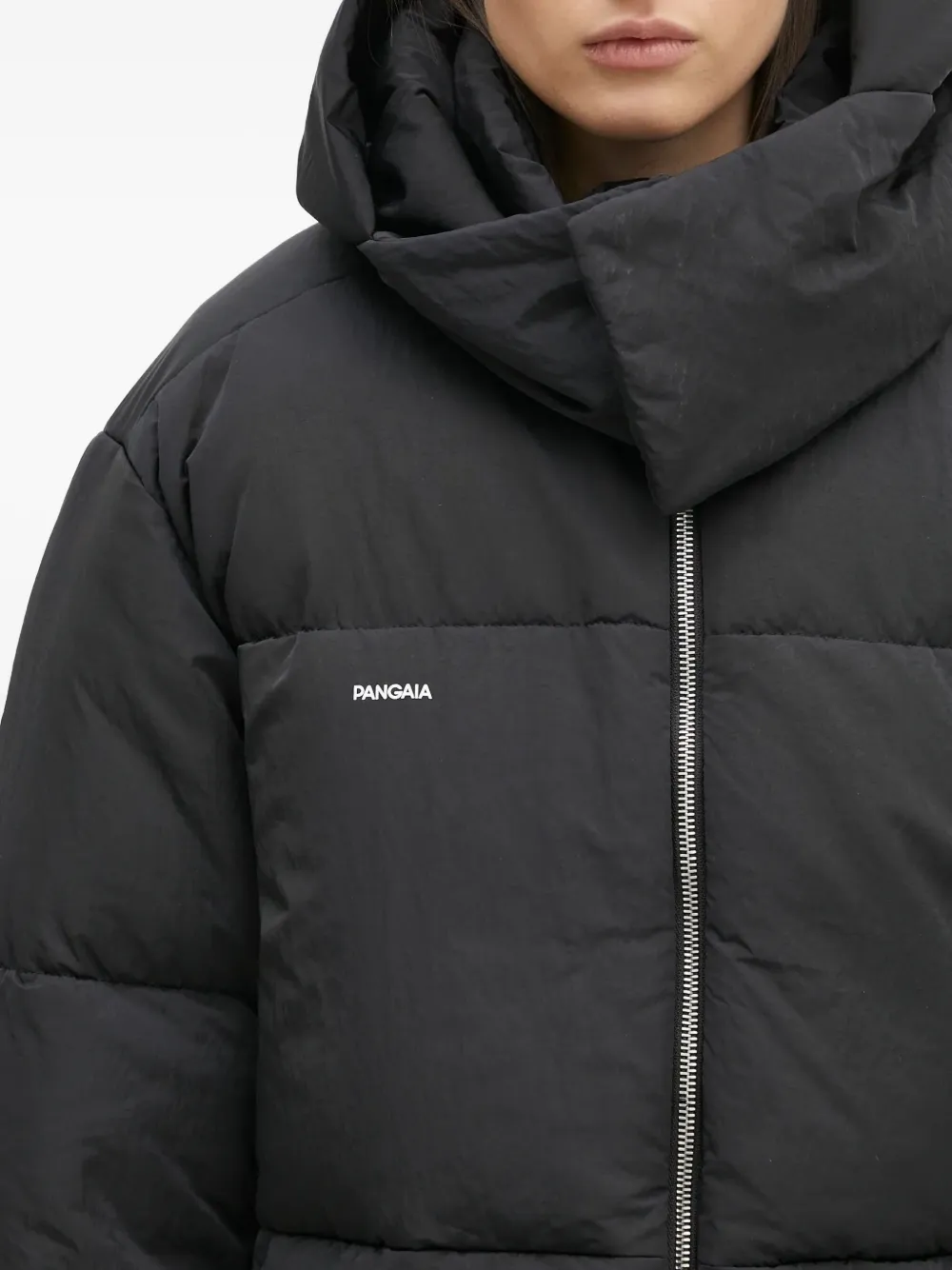 Pangaia Donsjack met capuchon Zwart