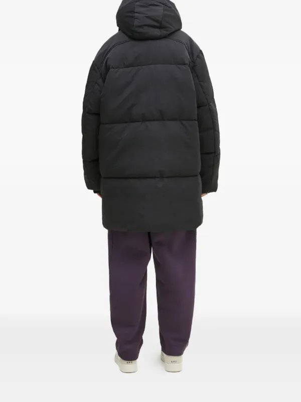 Pangaia Hooded Puffer Jacket Black FARFETCH