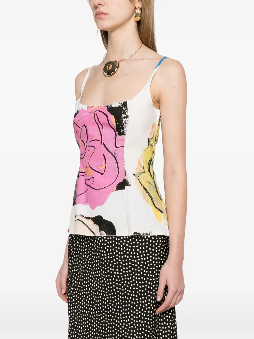 Marni Top met print Wit