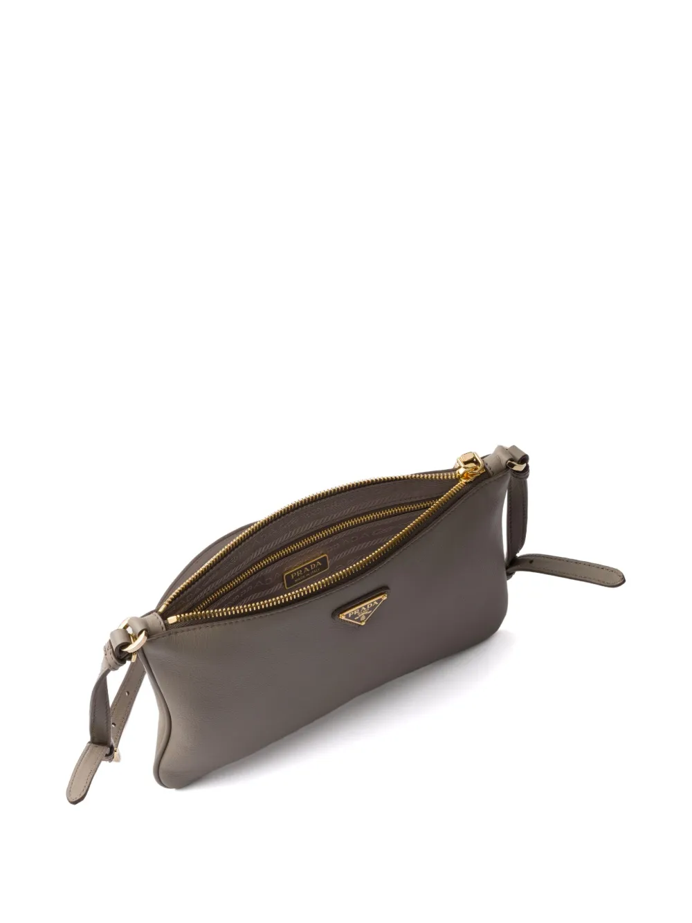 Prada Leren mini tas Grijs