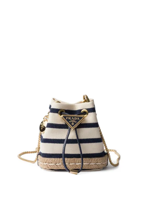 Prada striped bucket bag