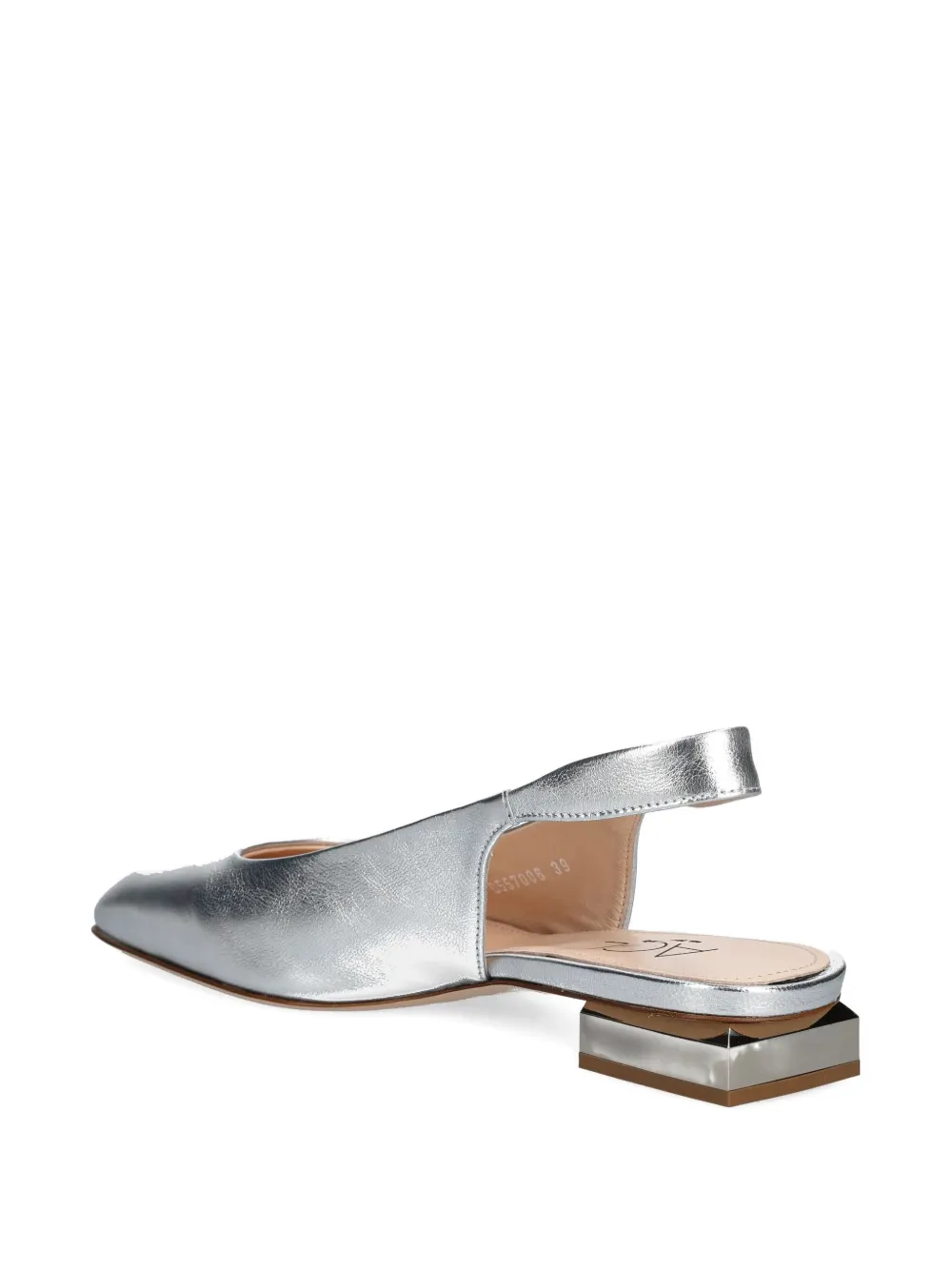 Agl Attilio Giusti Leombruni Angie Metallic Slingback Pumps In Silver