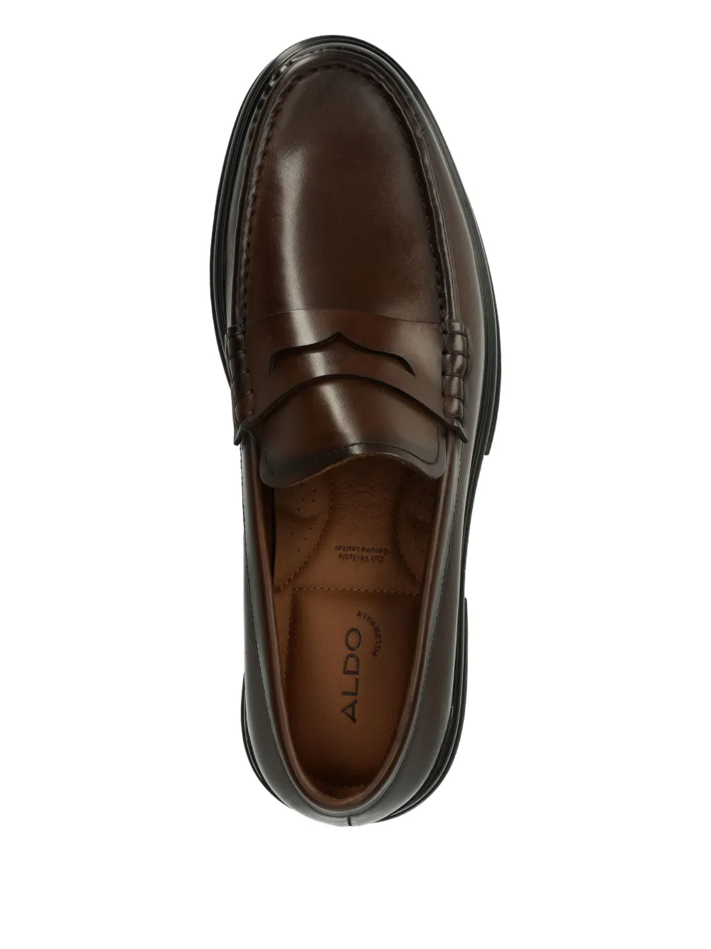 Aldo Tucker smooth leather loafers Brown