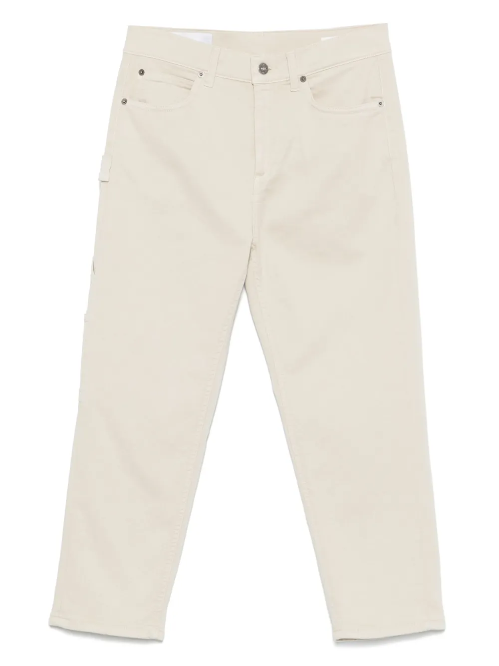 DONDUP Jeans met logo-applicatie Beige