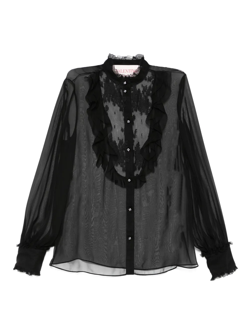 Valentino Garavani Blouse met ruches Zwart