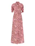 alessandro enriquez candy-print belted shirt dress - Pink