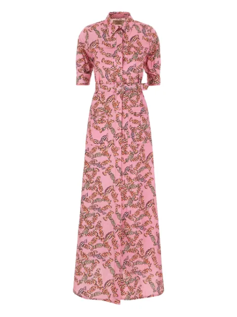 alessandro enriquez candy-print belted shirt dress