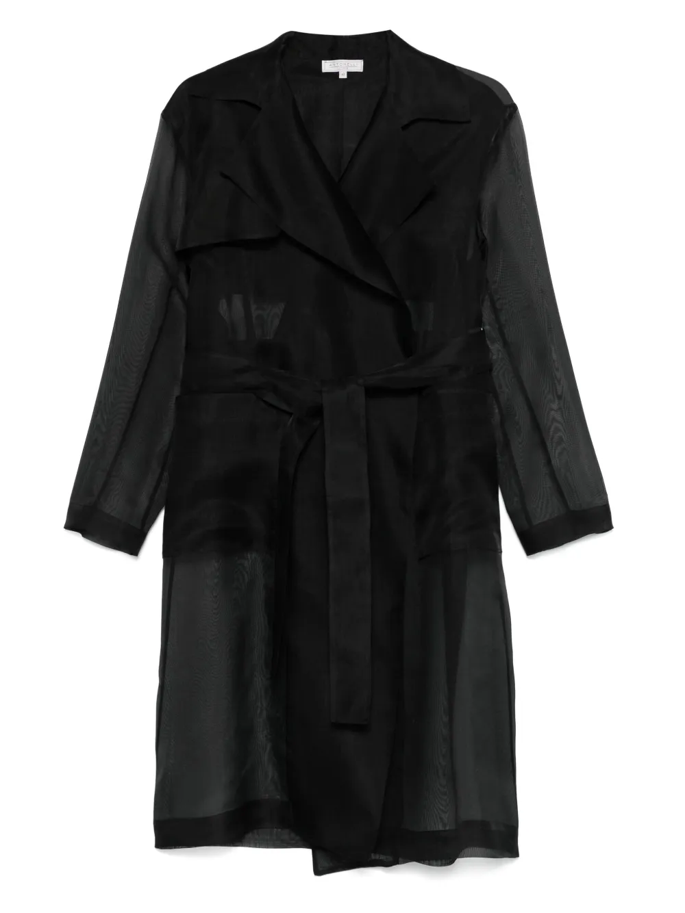 Antonelli silk trench coat | Black | Image 1