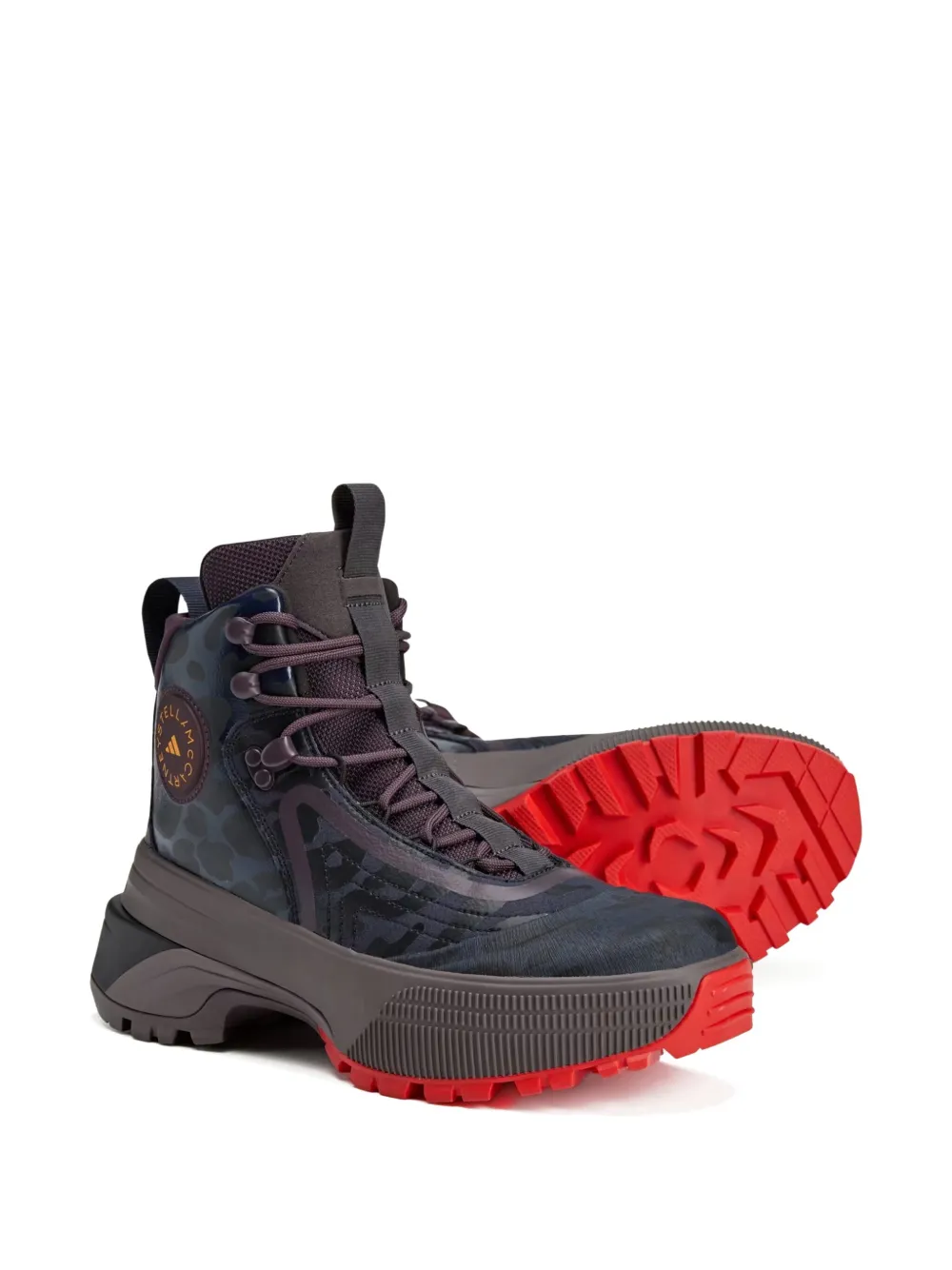 adidas by Stella McCartney x Terrex camouflage-print hiking boots Brown