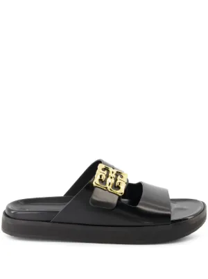 Givenchy logo-debossed Leather Slides | Black | FARFETCH display picture 1