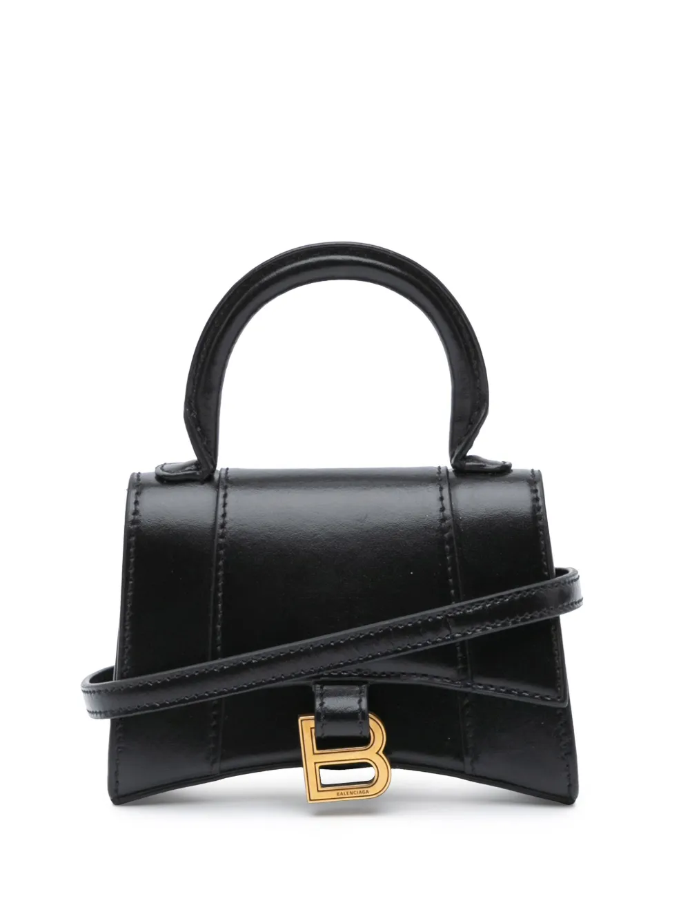 2021 Mini Leather Hourglass Top Handle Bag satchel