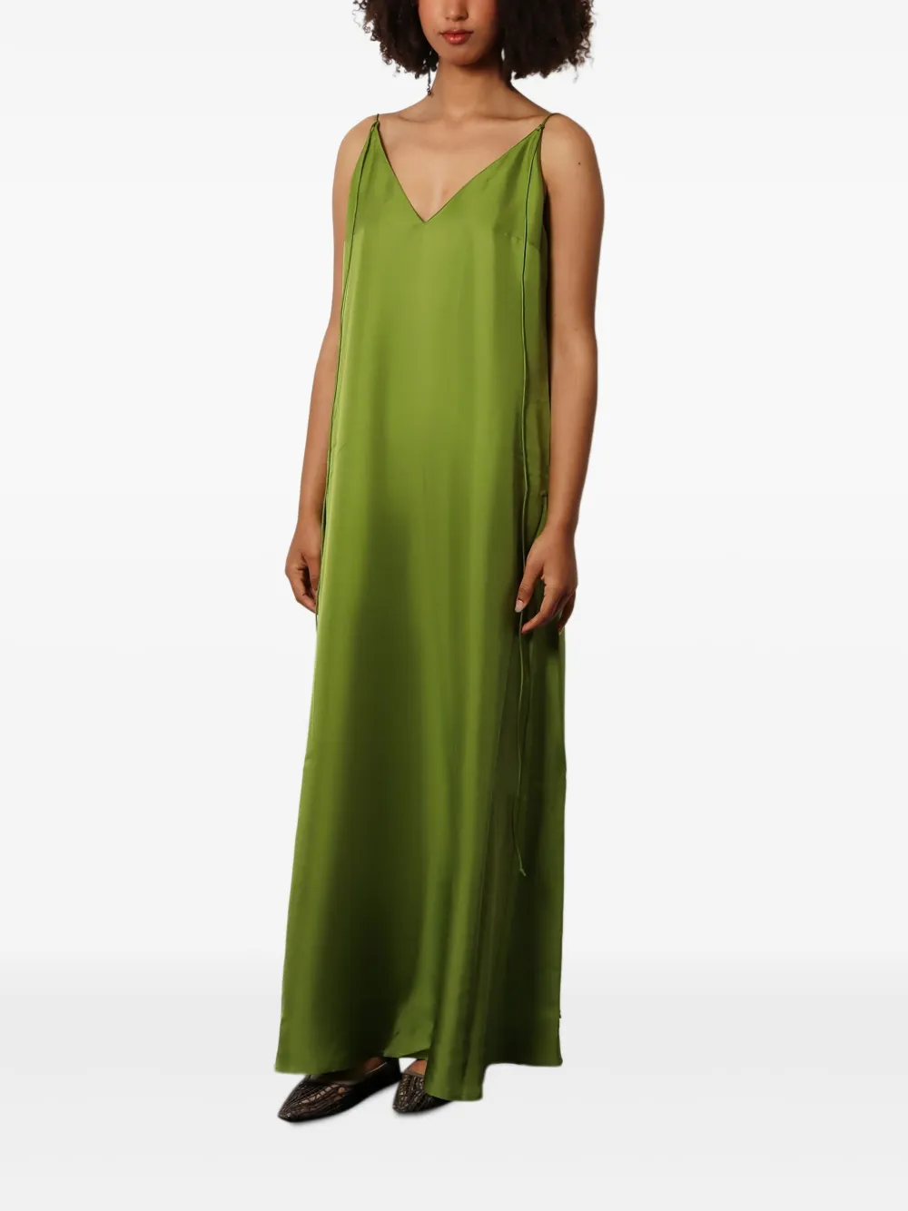  Róhe Open-back Silk Dress - Green 
