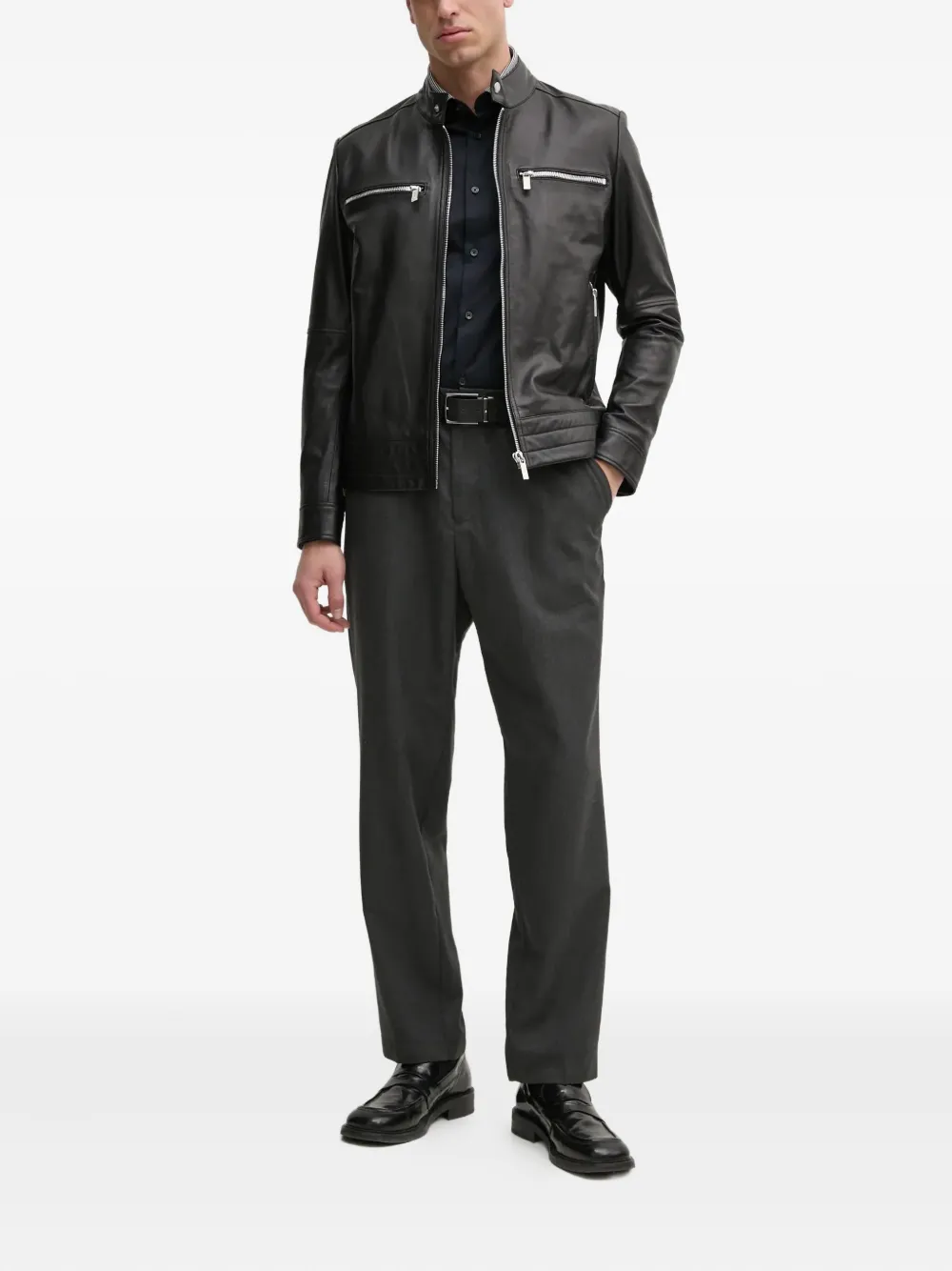 Armani Exchange Poloshirt met gestreepte kraag - Zwart