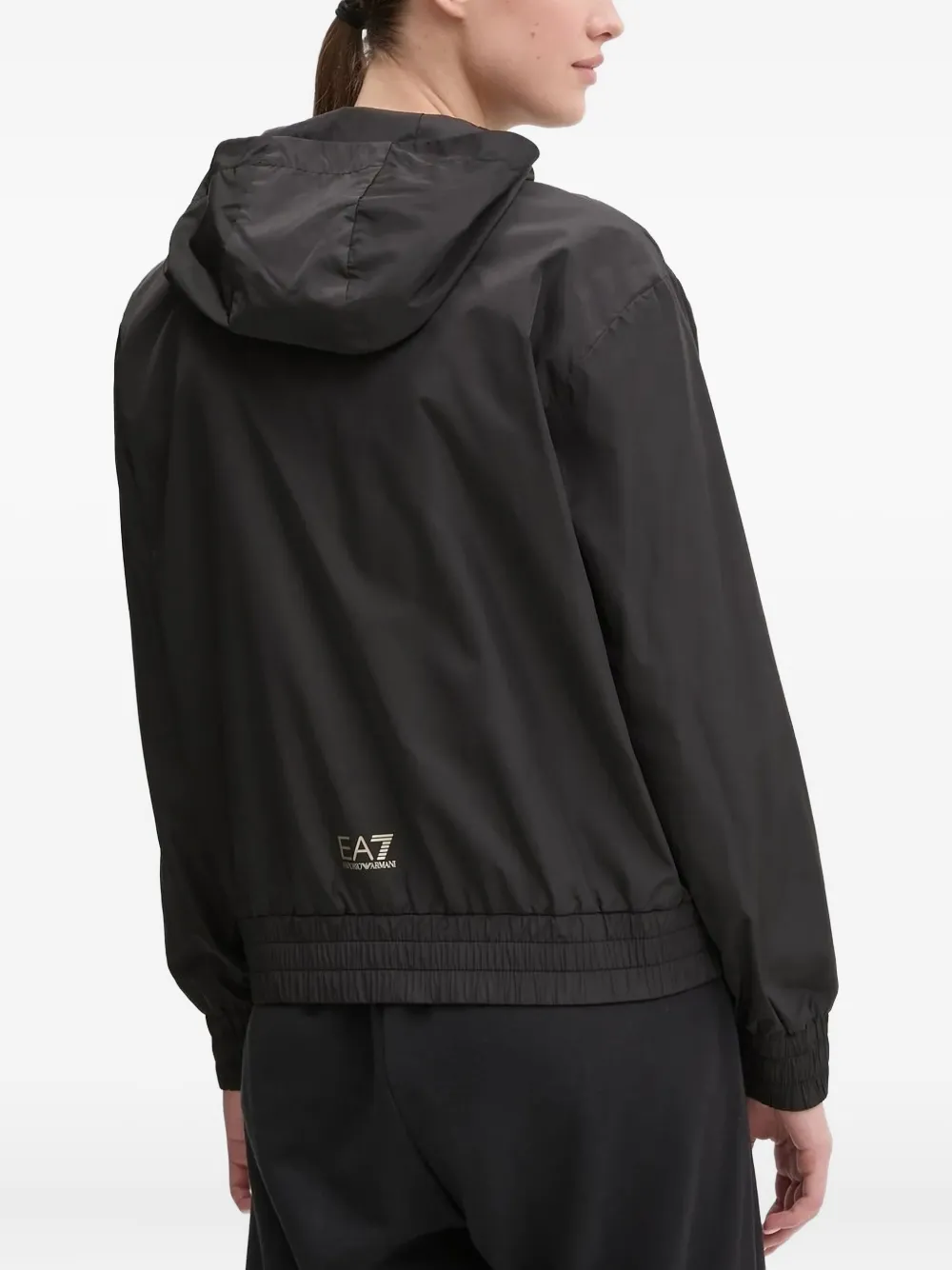 Ea7 Emporio Armani Bomberjack met logoprint Zwart