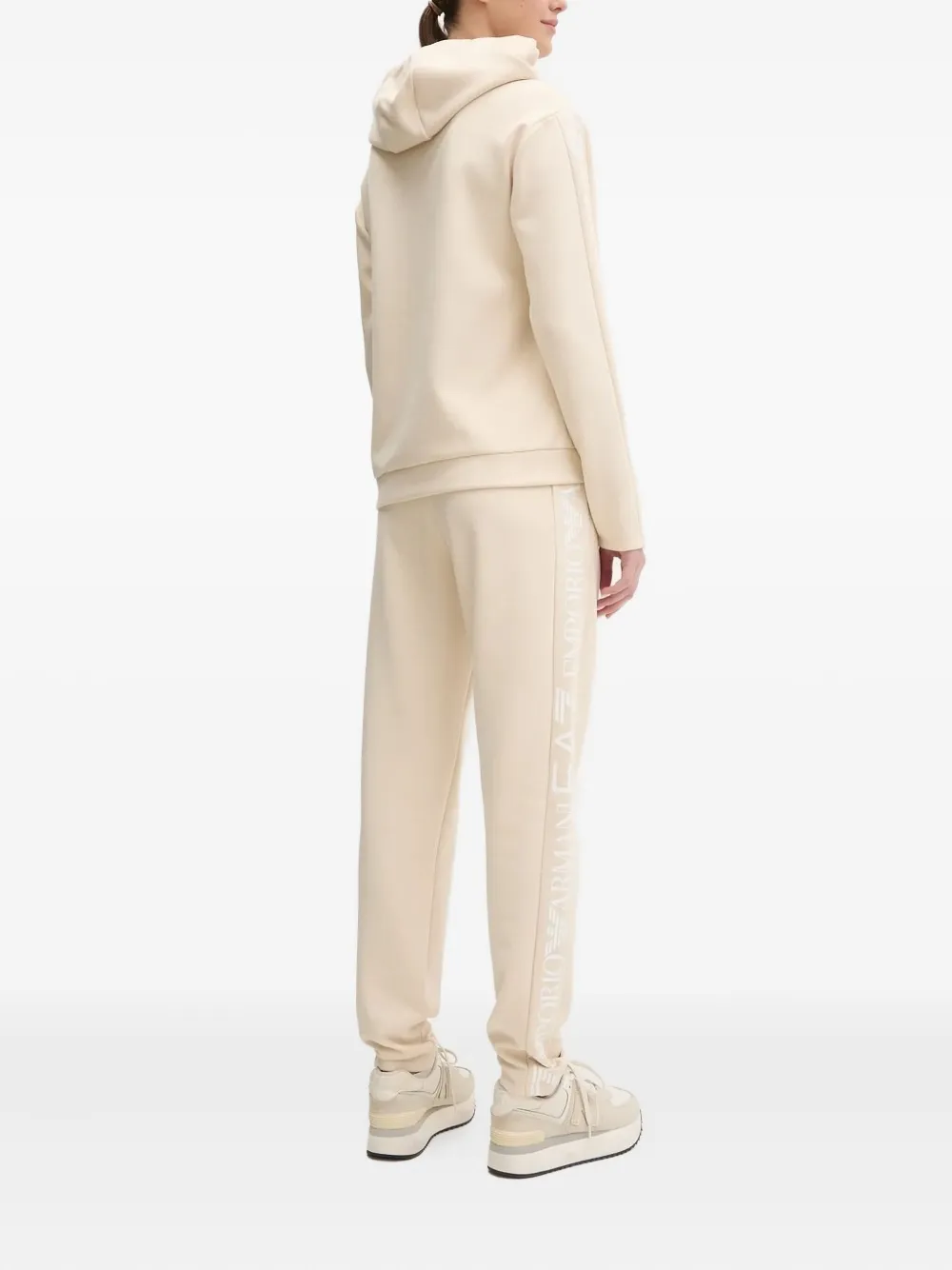 Ea7 Emporio Armani Trainingspak met capuchon en logodetail - Beige